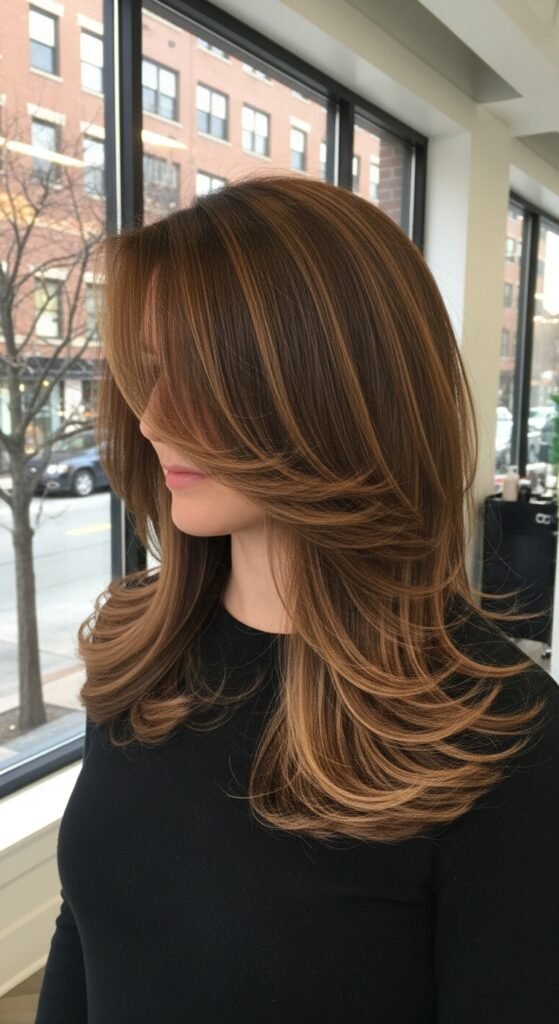 The Ultra-Long Layer with Subtle Face Framing haircut