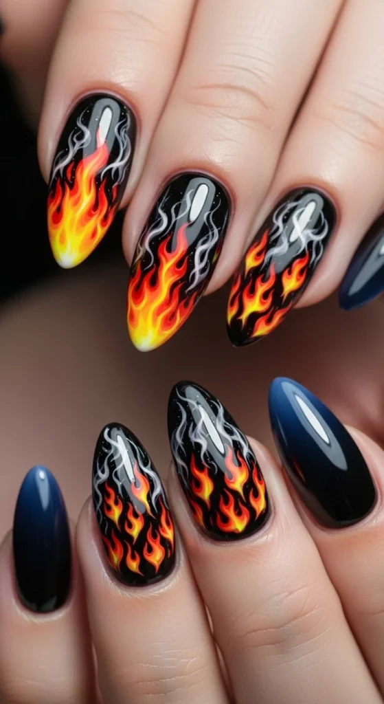 Tiny Flame Details nails
