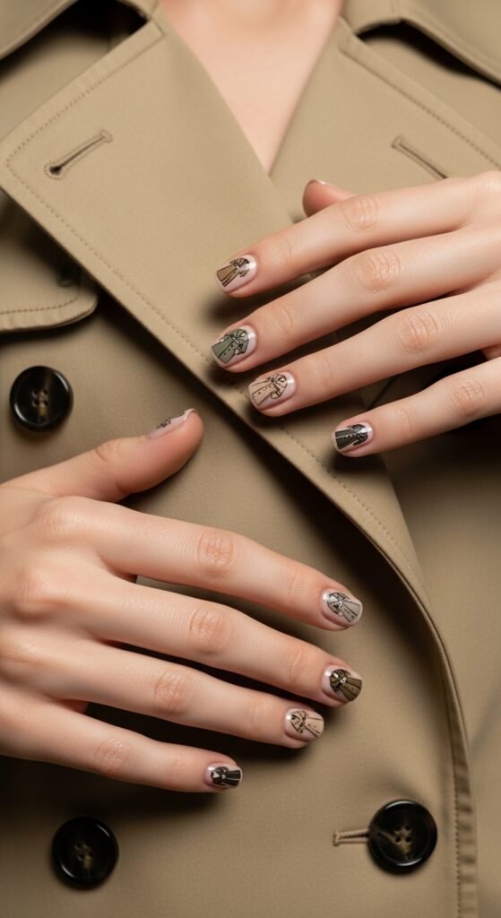 Trench Coat Over Everything Nails