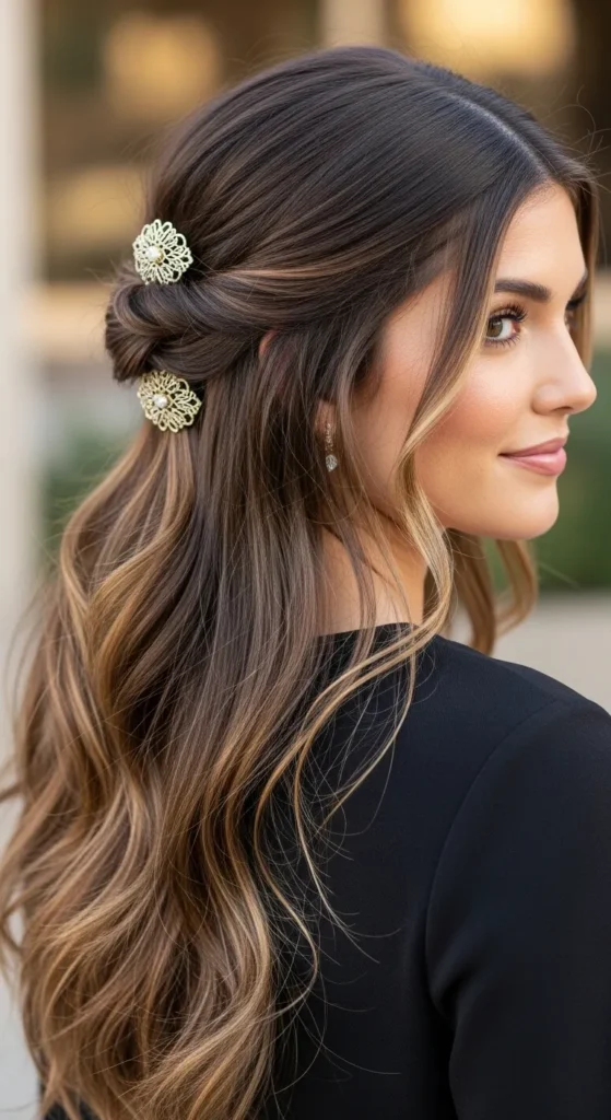 Twisted Half-Up with Clips