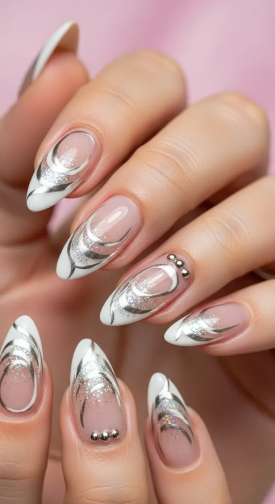 White French Tips with a Twist