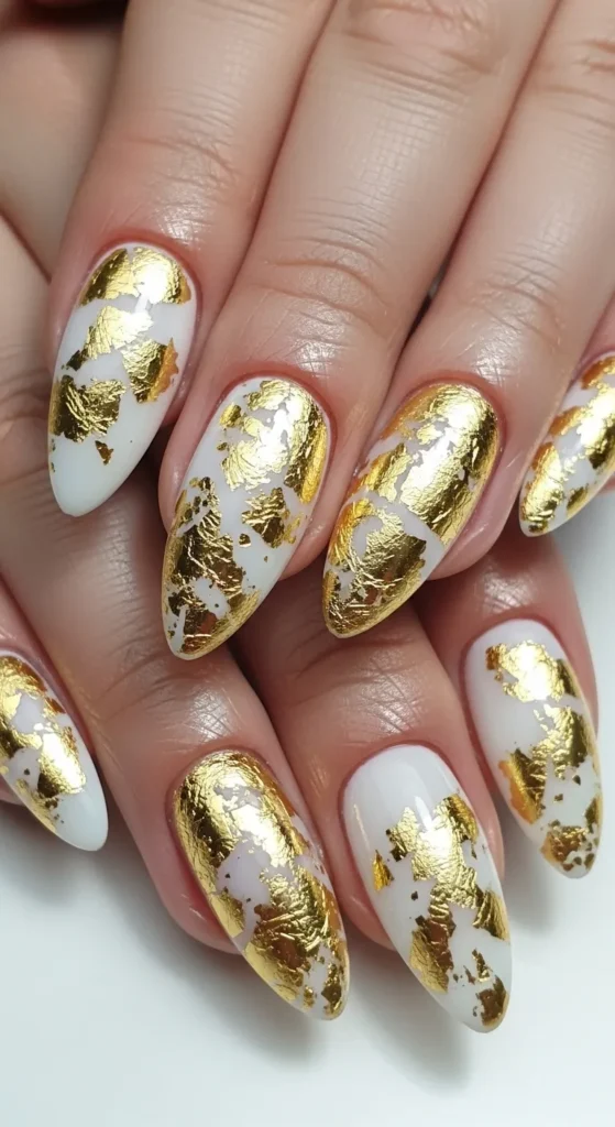 White with Gold Foil Accents