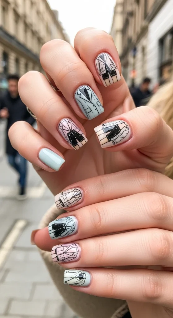 nails The Oversized Blazer & Biker Shorts Moment