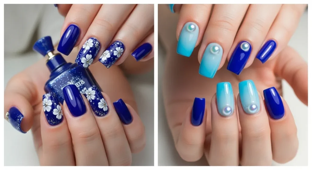 12 Blue and Beautiful April Nail Inspo