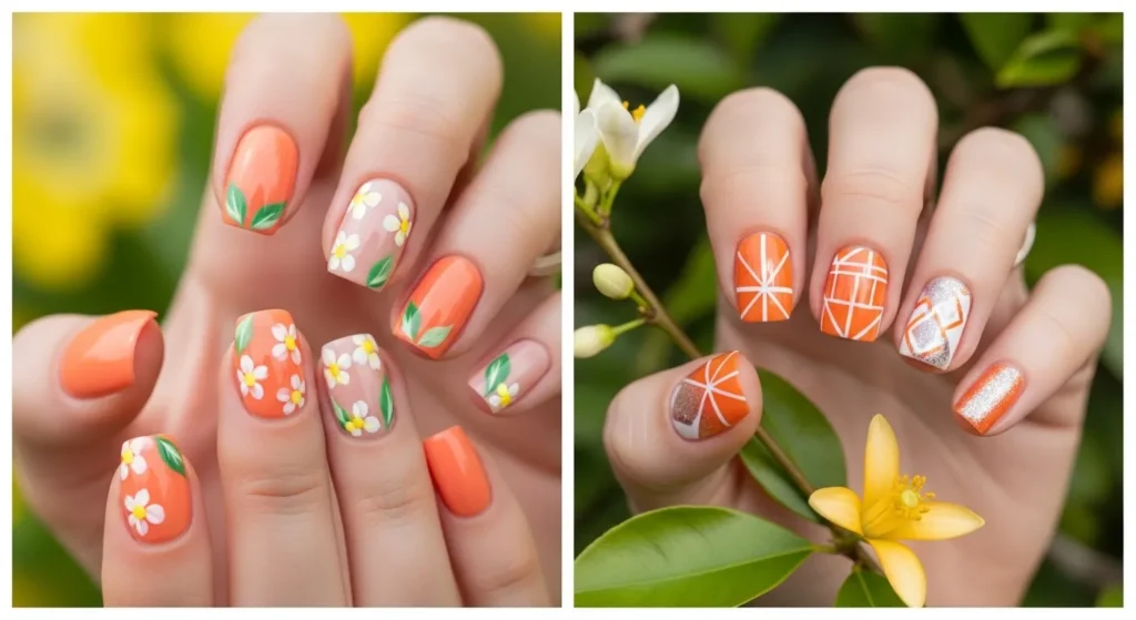 15 Orange You Glad It's Spring Nail Ideas