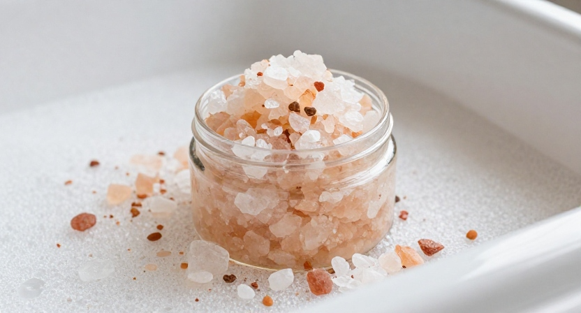 Diy Himalayan Salt Bath Scrub for Smooth Skin + Spa Vibes!!