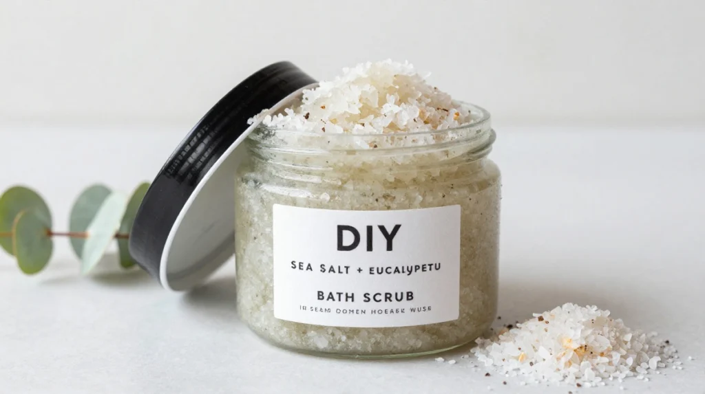 Diy Sea Salt + Eucalyptus Bath Scrub for a “Steam Room” Shower Feel